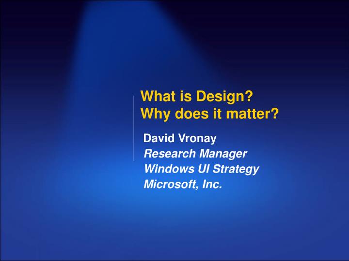 what is design why does it matter