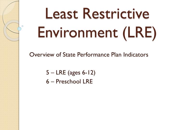 least restrictive environment lre