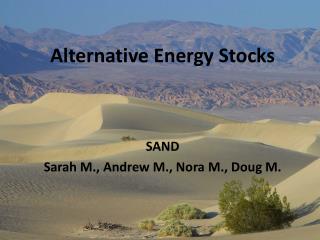 Alternative Energy Stocks