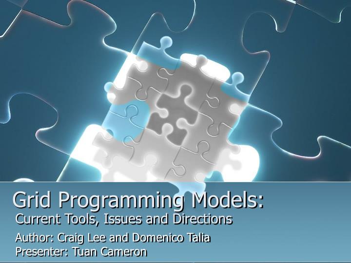 grid programming models