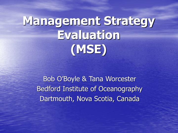 management strategy evaluation mse