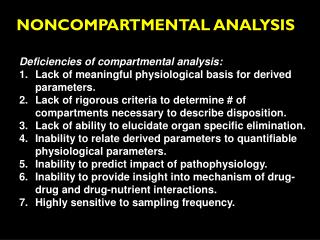 NONCOMPARTMENTAL ANALYSIS