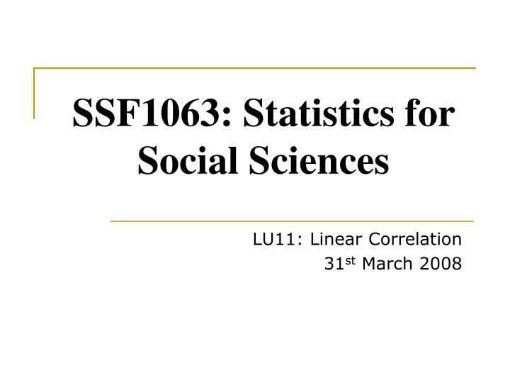 ssf1063 statistics for social sciences