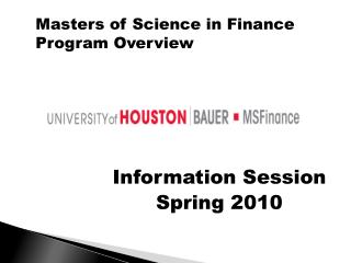 Information Session Spring 2010