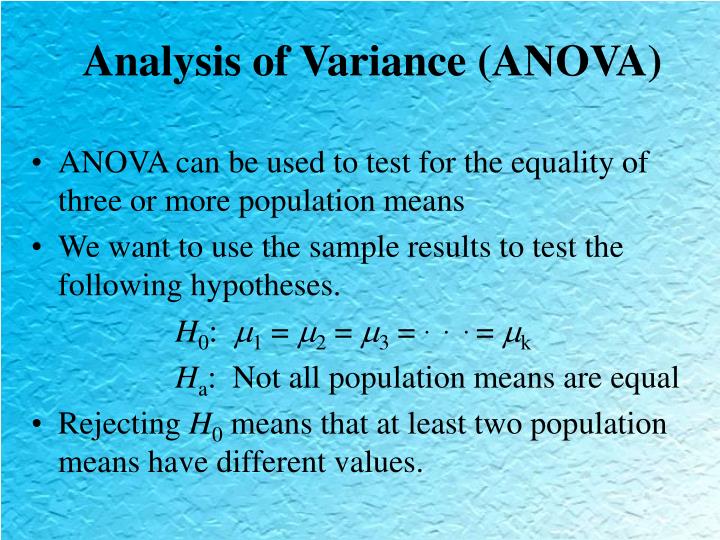 analysis of variance anova