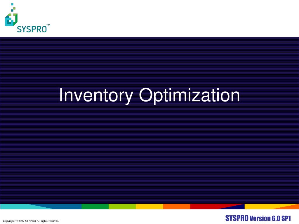 PPT - Inventory Optimization PowerPoint Presentation, free download ...