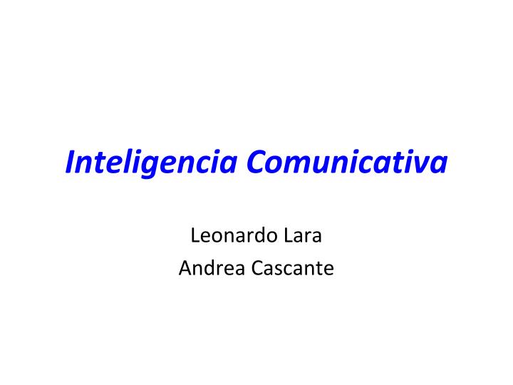 inteligencia comunicativa