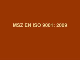 msz en iso 9001 2009