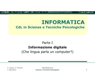 informatica cdl in scienze e tecniche psicologiche