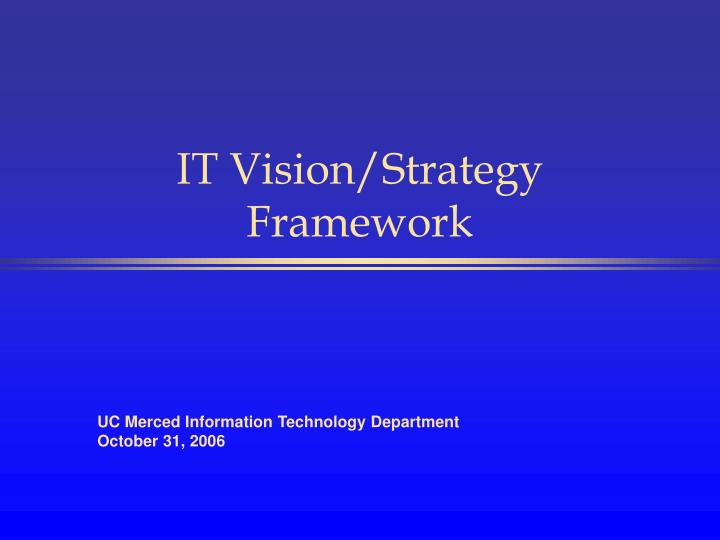 it vision strategy framework