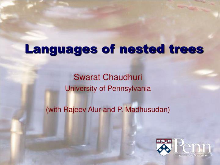 languages of nested trees