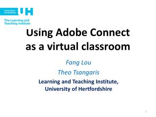 Using Adobe Connect as a virtual classroom
