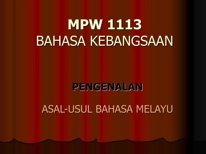 mpw 1113 bahasa kebangsaan