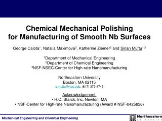 Chemical Mechanical Polishing for Manufacturing of Smooth Nb Surfaces