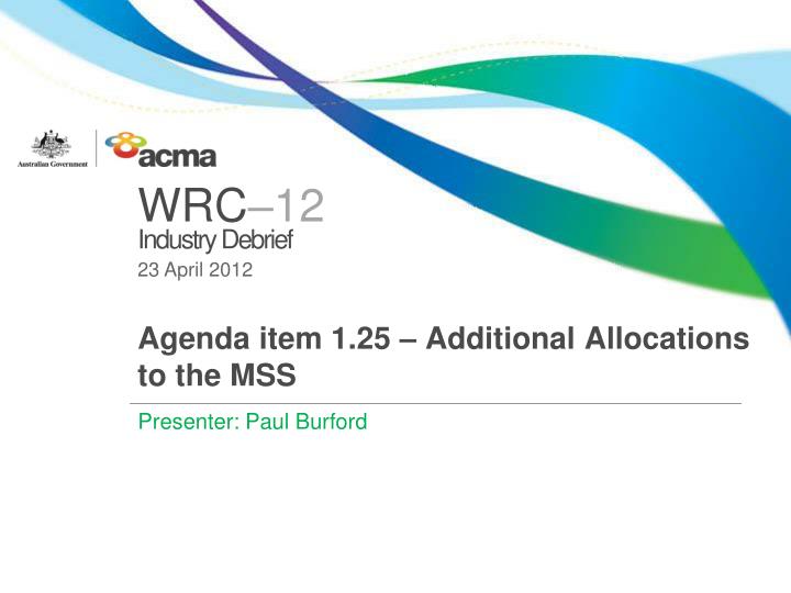 agenda item 1 25 additional allocations to the mss