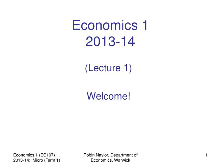economics 1 2013 14