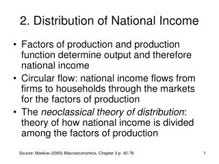 2. Distribution of National Income