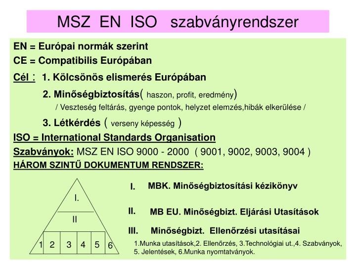 msz en iso szabv nyrendszer