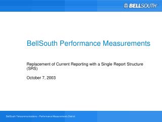 BellSouth Performance Measurements