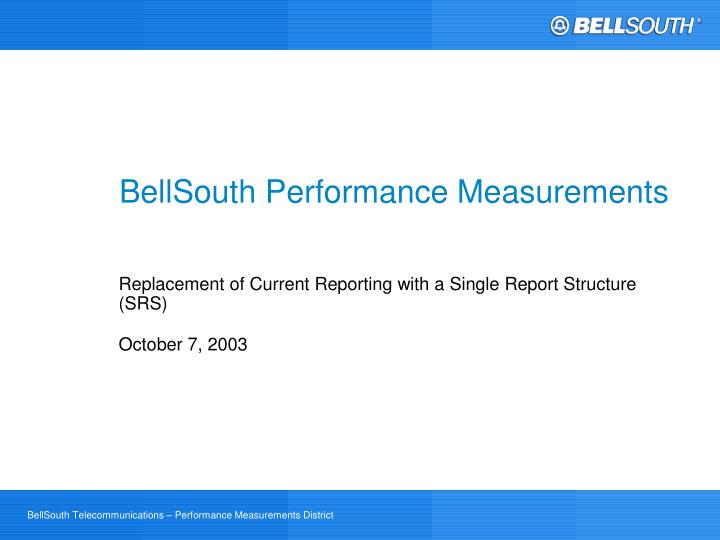 bellsouth performance measurements