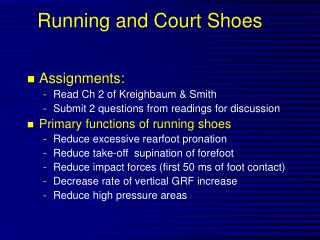 Running and Court Shoes