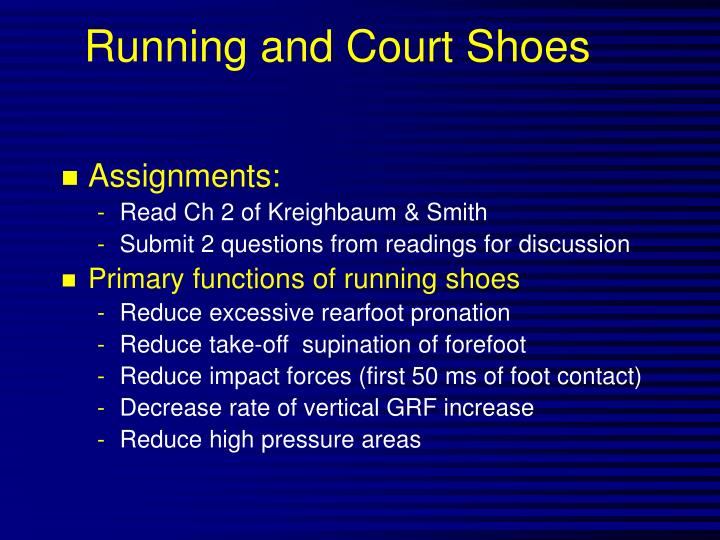 running and court shoes