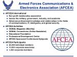 Armed Forces Communications &amp; Electronics Association (AFCEA) - slide 1
