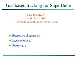 Gas-based tracking for SuperBelle