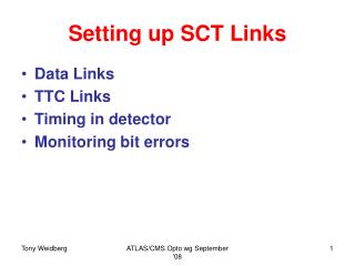 Setting up SCT Links