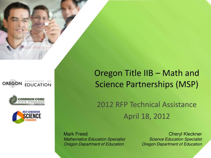 oregon title iib math and science partnerships msp