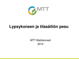 Lypsykoneen ja tilasäiliön pesu