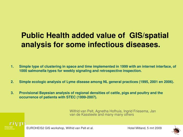 public health added value of gis spatial analysis for some infectious diseases