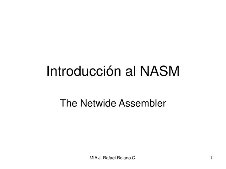 introducci n al nasm