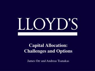Capital Allocation: Challenges and Options
