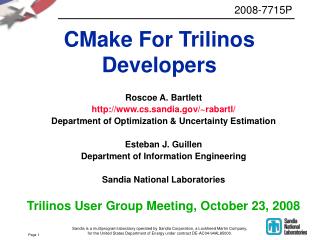 CMake For Trilinos Developers