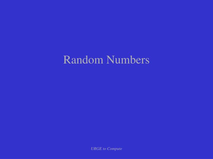 random numbers