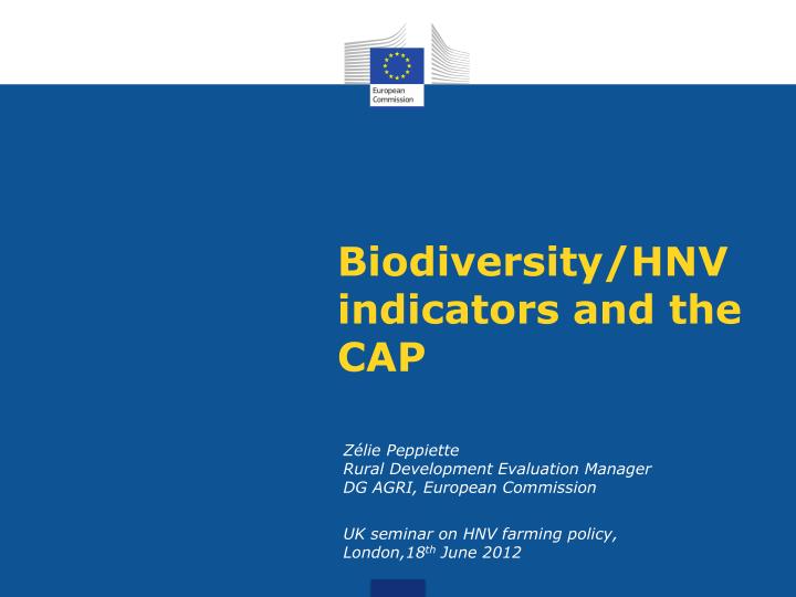 biodiversity hnv indicators and the cap