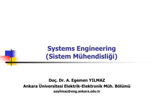 systems engineering sistem m hendisli i