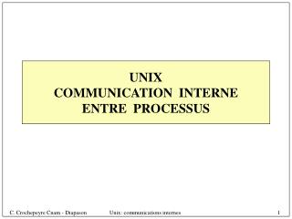 unix communication interne entre processus