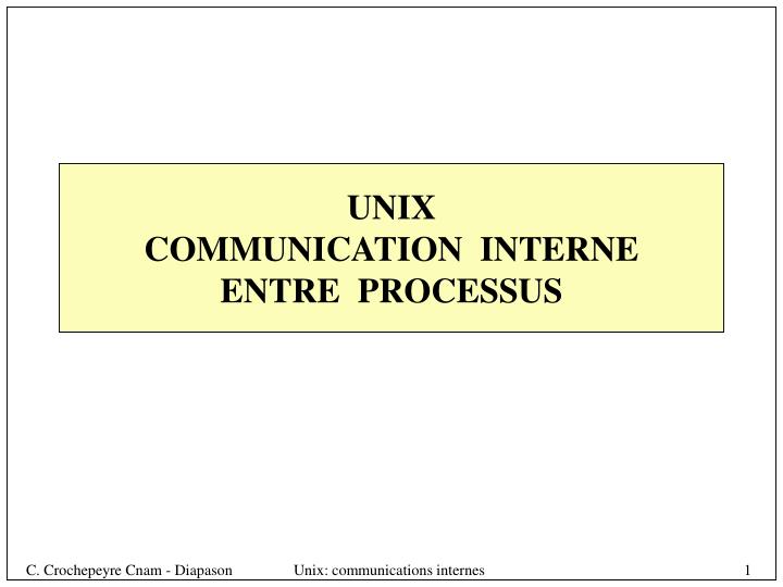 unix communication interne entre processus