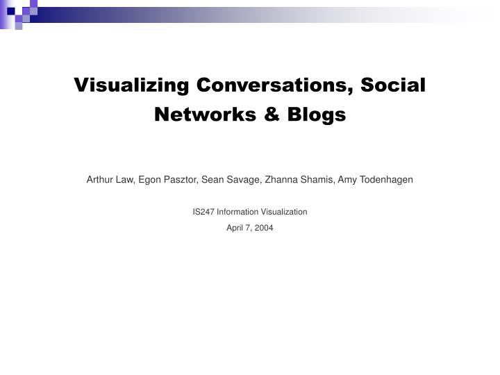 visualizing conversations social networks blogs