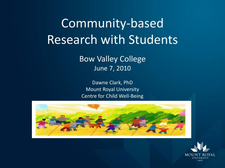 community based research with students