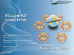 Manager Self Service (MSS) - slide 1