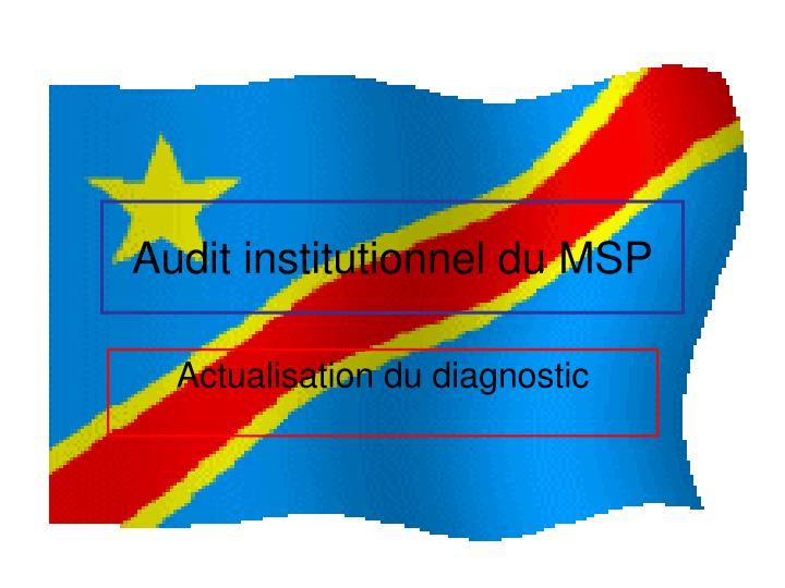 audit institutionnel du msp