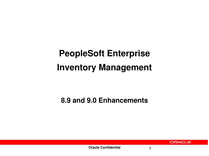 peoplesoft enterprise inventory management