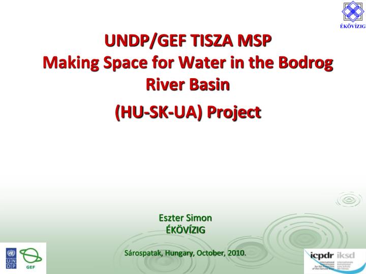 undp gef tisza msp making space for water in the bodrog river basin hu sk ua project