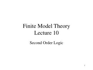 Finite Model Theory Lecture 10