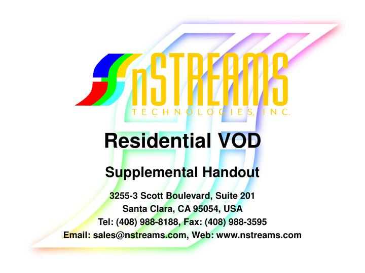 residential vod supplemental handout