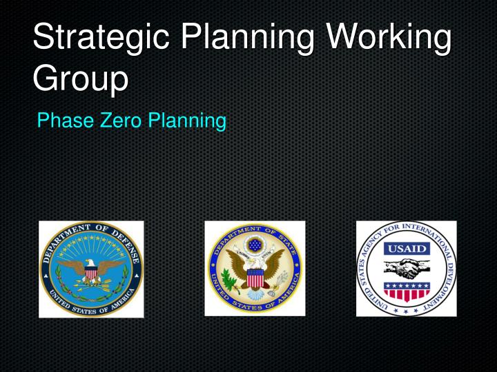 strategic planning working group