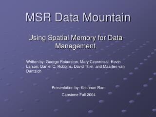 MSR Data Mountain
